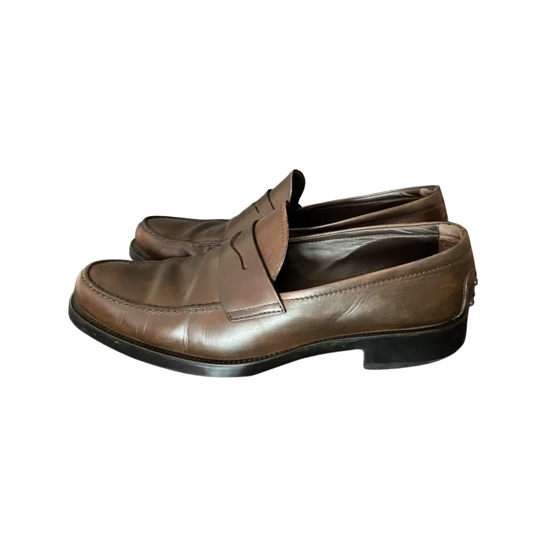 Mocassini Tod’s uomo 8 5 marroni eleganti in pelle usati in ottime condizioni
