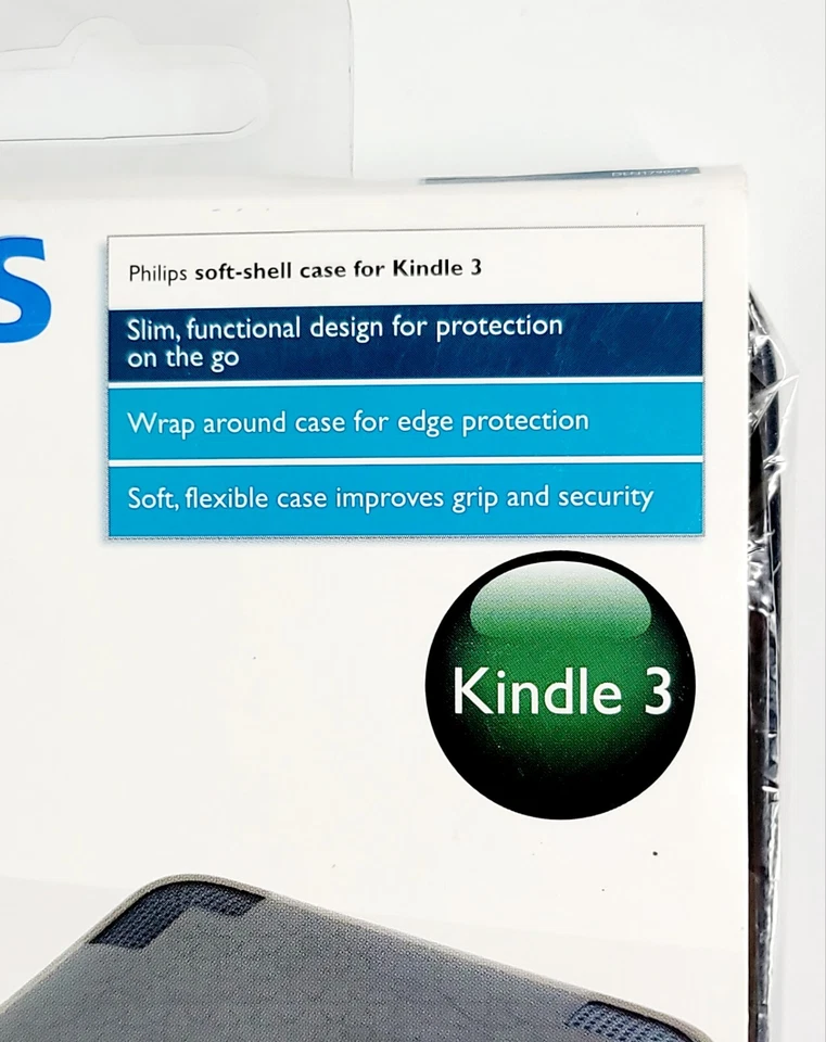 PHILIPS Shock Stop Soft Shell Case Kindle 3 Grip Case Smart & Edge Protection - Image 4 of 4