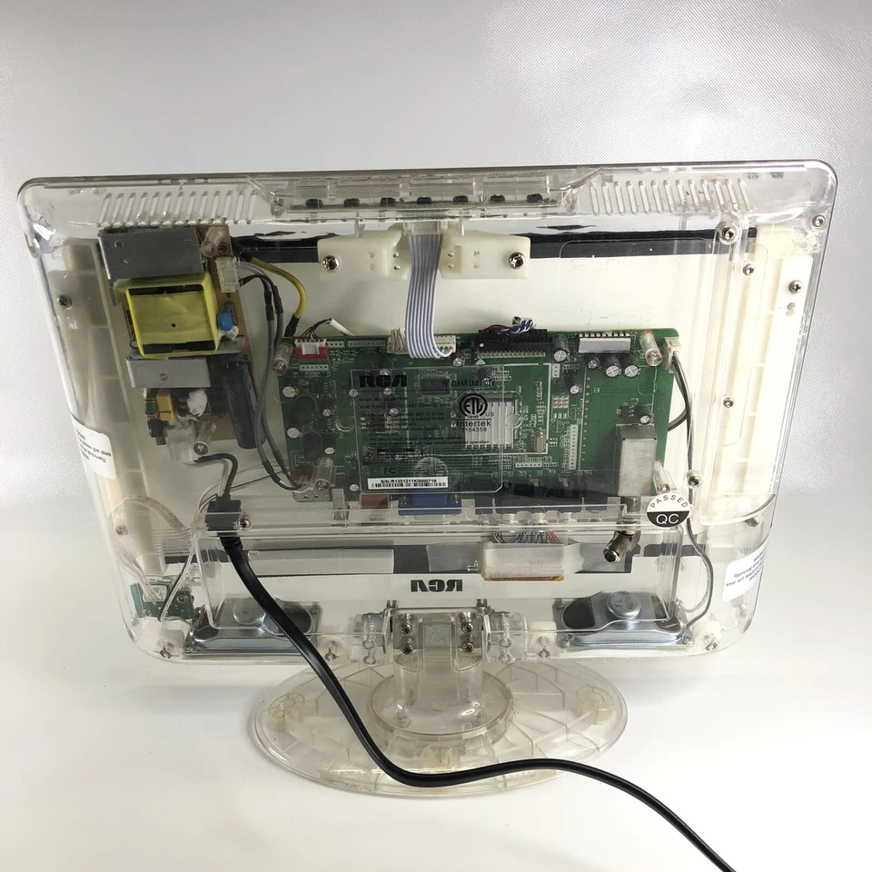 RCA 13" Prison Clear LCD TV Model DLTK135R See Through Tested - Working - Image 3 of 4