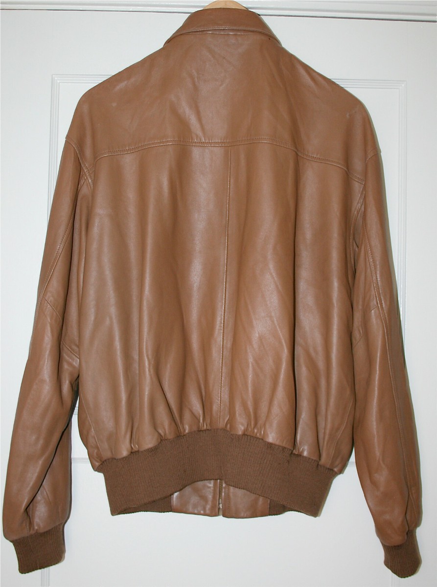 Vintage Nordstrom Brown Leather Jacket Men's 42R Northwear