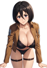 Mikasa Attack on Titan Waifu Weatherproof Anime Sticker 6" Car Decal