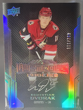Christian Dvorak 2016-17 UD Black Lustrous Rookies Signatures #51 Auto RC /299