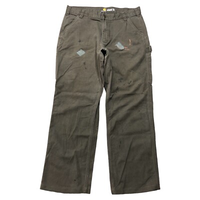 Carhartt Pants Mens 36x30 Green 103279 217 Rugged Flex Relaxed
