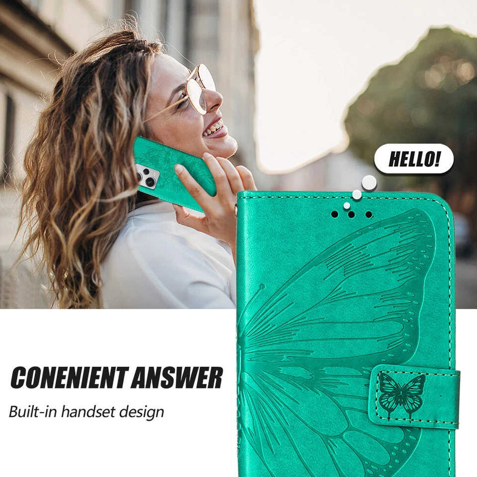 Para Xiaomi POCO X5 Pro 5G Nueva Cartera de Cuero Mariposa Funda de Teléfono con Tarjeta Flip Foto 2 de 4