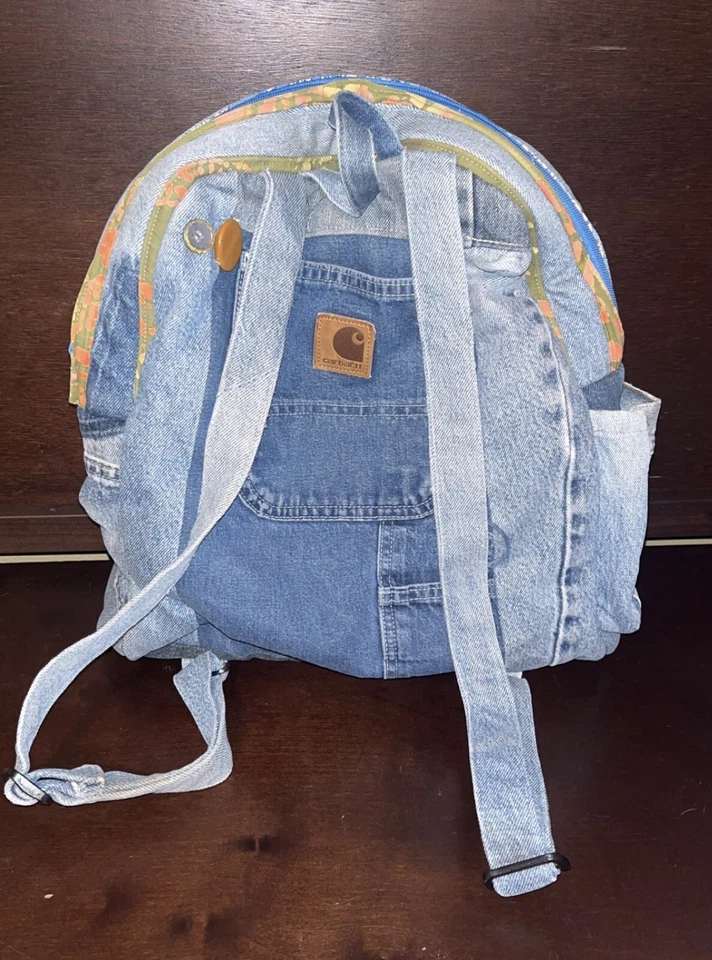 Mochila vaquera vintage única hecha a mano - Perfecto estado Foto 2 de 4