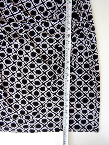 Ralph Lauren Women's New Designer Black White Pattern Dress - Size 12 - Picture 8 of 13