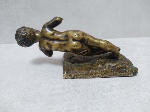Antique Bronze Sculpture Cherub 19th.Signed L.KLEY. - Picture 13 of 24