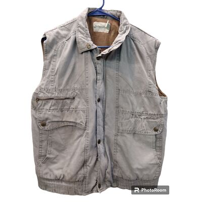 Johns Bay Vintage Men's Bone White Quilted Jacket Vest