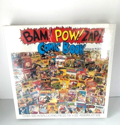 Comic Book Puzzle Bam! Pow! Zap!  Nordevco 1981 Design New & Sealed Collectible