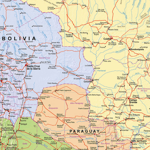 Map of South America - Political Wall Map, Poster of South America - Imagen 4 de 6