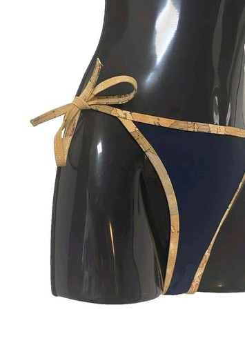 ALVIERO MARTINI 1^ CLASSE BIKINI COSTUME TRIANGOLO GEO BLU - Foto 4 di 6