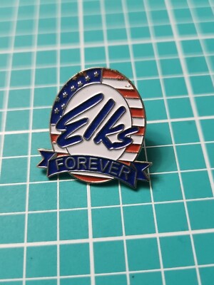 VTG    ELKS Forever Silver Tone Lapel Pin