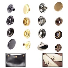 Large Press Studs 4 Parts Snap Fasteners for Leather Coats Handbags Purses 17mm