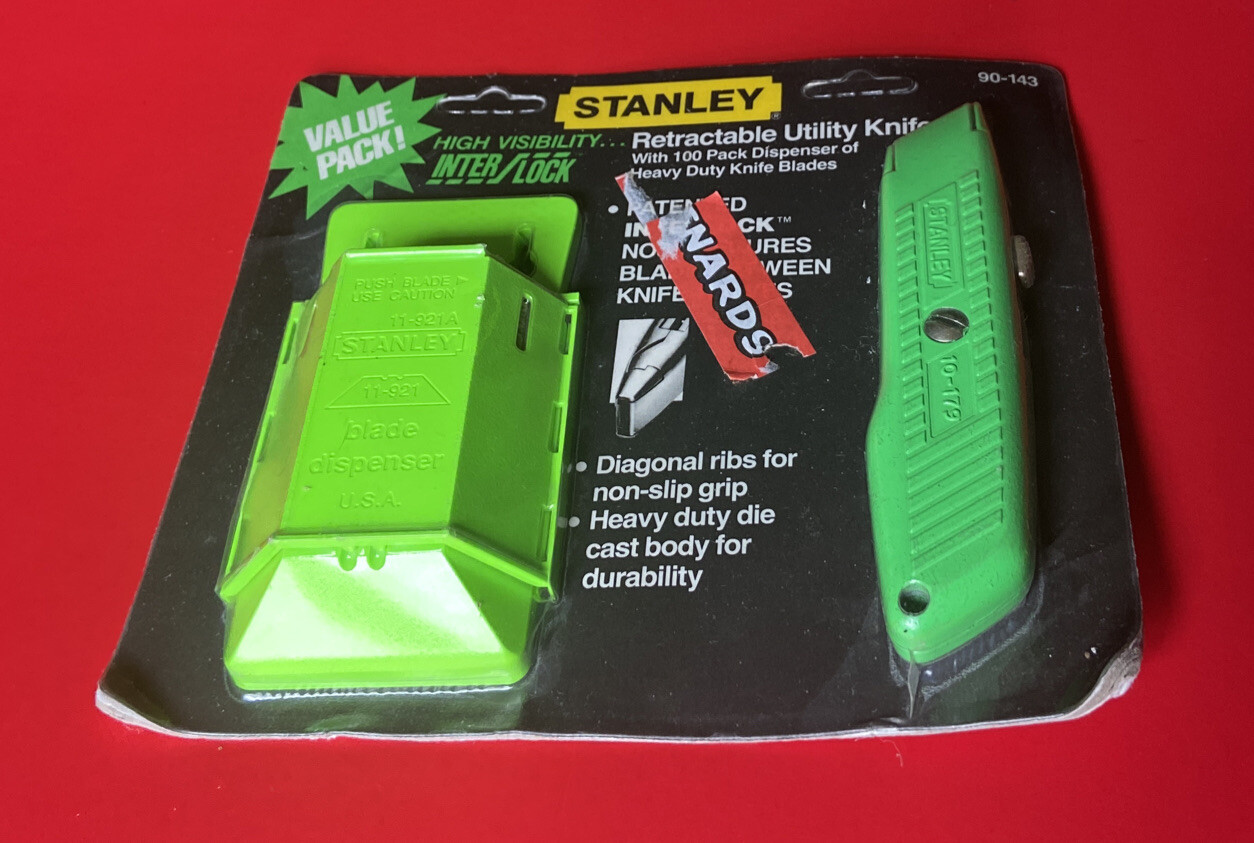 Stanley Hand Tools 90-143 High Visibility Retractable Utility Knife Extra Blades