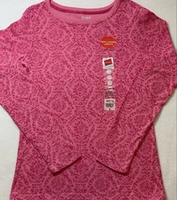 HANES ACTIVESTYLE Long Sleeve Pink Pullover Shirt Women’s Size S M & L NEW