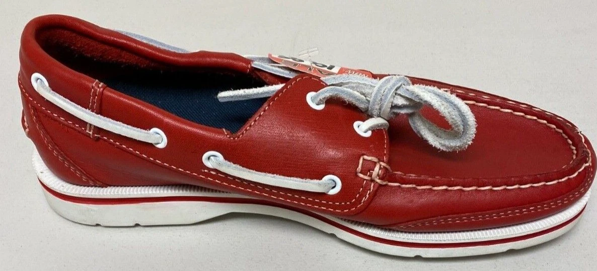 Red sales rockport shoes