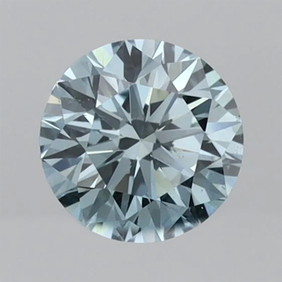 IGI Certified 0.55ct Green/Blue SI1 Clarity Round Cut Lab Grown CVD Diamond - Image 2 of 4