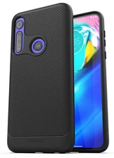 Moto G Power Case (Thin Armor) Slim Fit Flexible Grip Cover (Black)