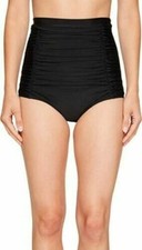 Unique Vintage Women's Monroe Bikini Bottom, Black, SM US 6 