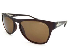 Police Gulfport Polarized Sunglasses Matte Brown with Brown Lenses S1887 Z55P