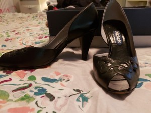 black butterfly heels