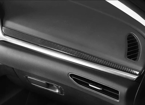 Steel Carbon Fiber Middle Console Dashboard Strip Trim For Hyundai Sonata 20-23 - Picture 13 of 20