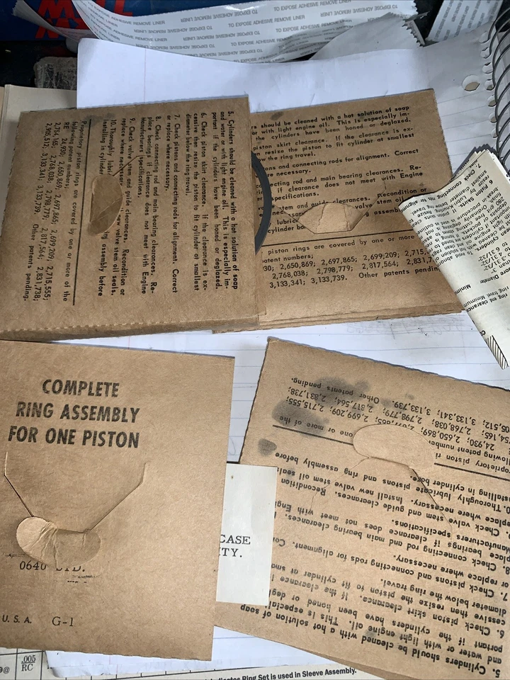 Juego de anillos de pistón TRW 0640STD motor de cuatro cilindros Volkswagen 62-67 1500 cc Foto 2 de 3