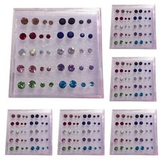 6 SETS OF 20 PCS PLASTIC HYPOALLERGENIC STUD EARRINGS 120 TOTAL PCS