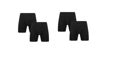 Espionage Boxers En Bambou Pour Hommes, Paquet De 4 Paires, Noir, 2XL-8XL - Photo 1/4