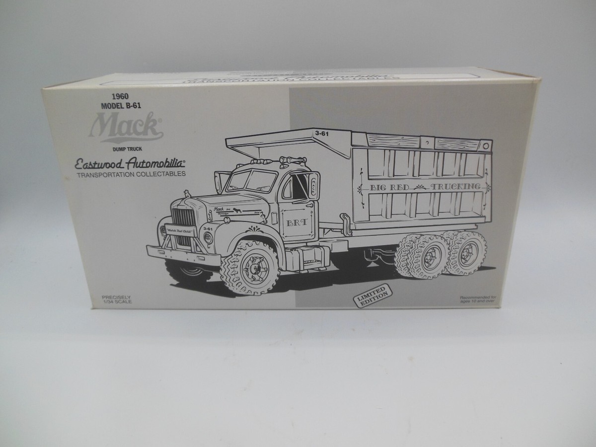 Scarce First Gear 19-2050 1960 Model B-61 Mack Dump Truck Big Red