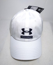 Under Armour Branded Cap Hat Adjustable Back Strap White One Size Fits Most NEW