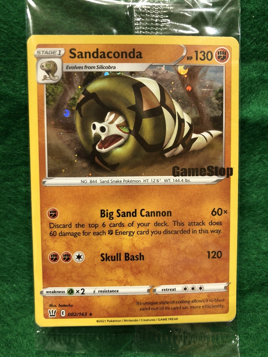 anaconda pokemon card Pokémon Sandaconda, GameStop exclusive, rare, sealed, brand new [Fighting][Fighting][Fighting][Colorless] Pokemon Anaconda 63