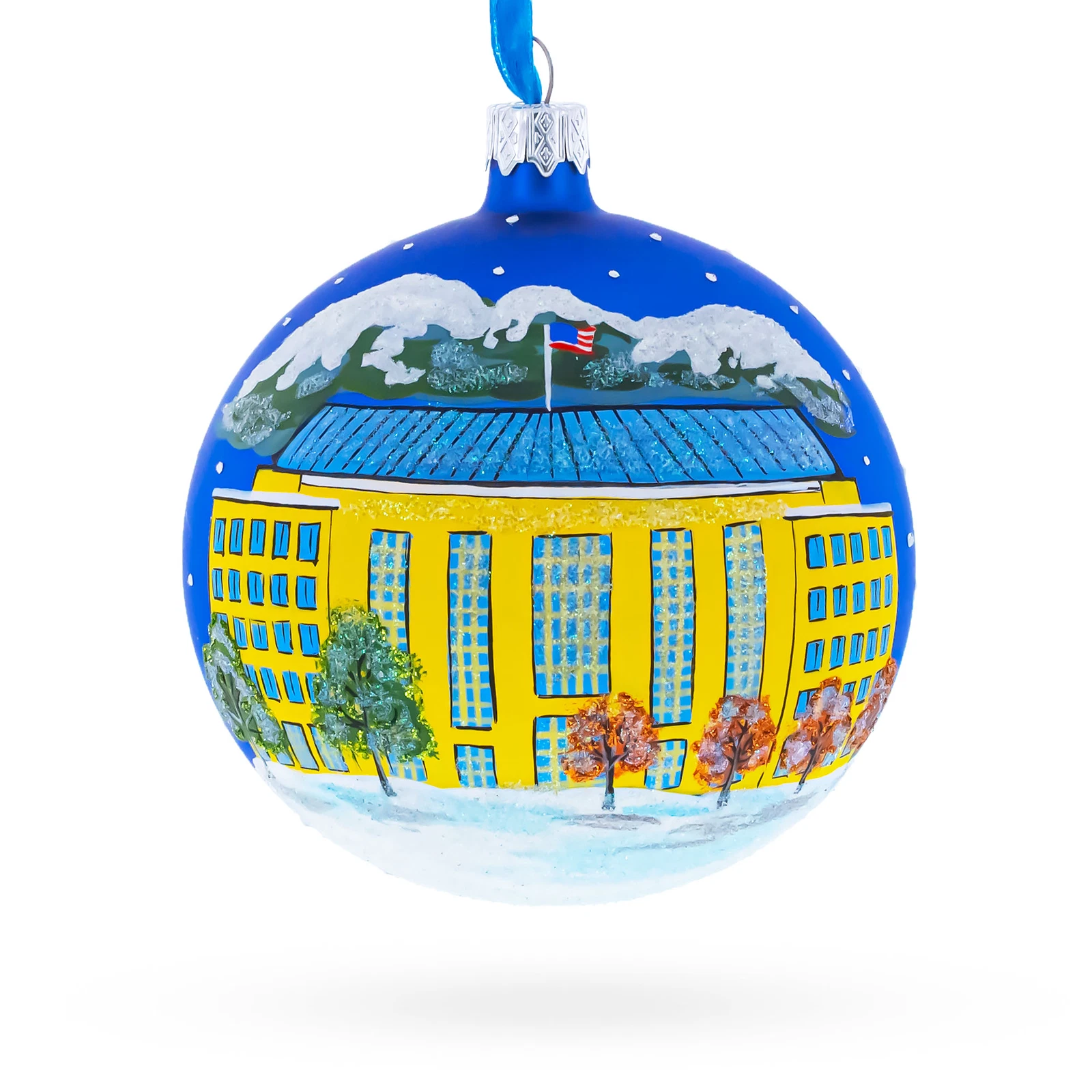 Aurora  Colorado Glass Ball Christmas Ornament 4 Inches