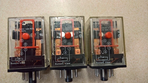 Lot of 3pcs Omron MK2PN-S Octal Relay DPDT 120VAC coil LED Indicator Test Button
