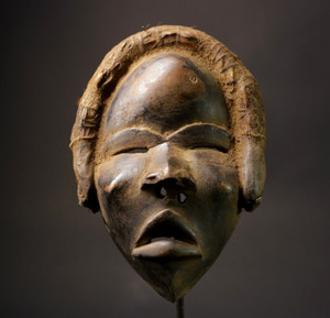 African Tribal Mask Hand Carved Wood Art Mask Display Collectible-G2642