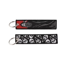 Scream Horror Movie Ghost Face Embroidered Double Sided Key Tag Keychain