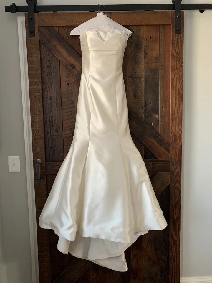 Vestido de novia Tara Keely 2155 marfil seda Mikado talla 8 (se ajusta como 2) PLUS velo Foto 4 de 4