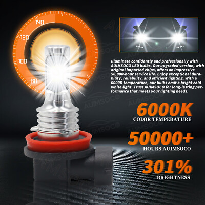 Kit Luci LED H11 33000LM Auto Moto Kit Lampadine LED H11 Super Luminose 12000K Bianco 330000LM Per Auto, Moto, Fari Alto/basso Fare Anabbagliante Abbagliante Led H11 - Foto 9