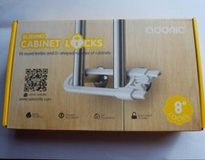 Adoric Sliding Baby Cabinet Locks 8 Locks Fit Round Knobs and D-shaped Handles