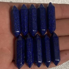 10pc Natural Lapis lazuli Obelisk Quartz Crystal Wand Double Point reiki Healing