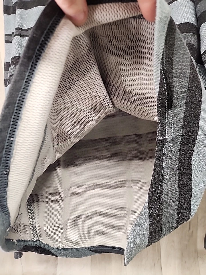 Camisa On The Byas a Rayas con Capucha Manga Larga Cuarto Botón Para Hombre MEDIANA - Gris Foto 2 de 4