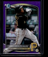 ESMERLYN VALDEZ 2025 BOWMAN DRAFT CHROME #BDC-110 PURPLE REFRACTOR 229/250