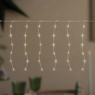 Cortina de luces de Navidad LED 6m blanco cálido, temporizador y 19 modos de luz - Imagen 1 de 4