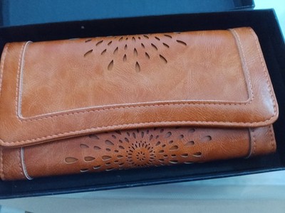 APHISON Ladies Soft PU Leather Long Wallet Trifold Clutch Purse Credit Card H...