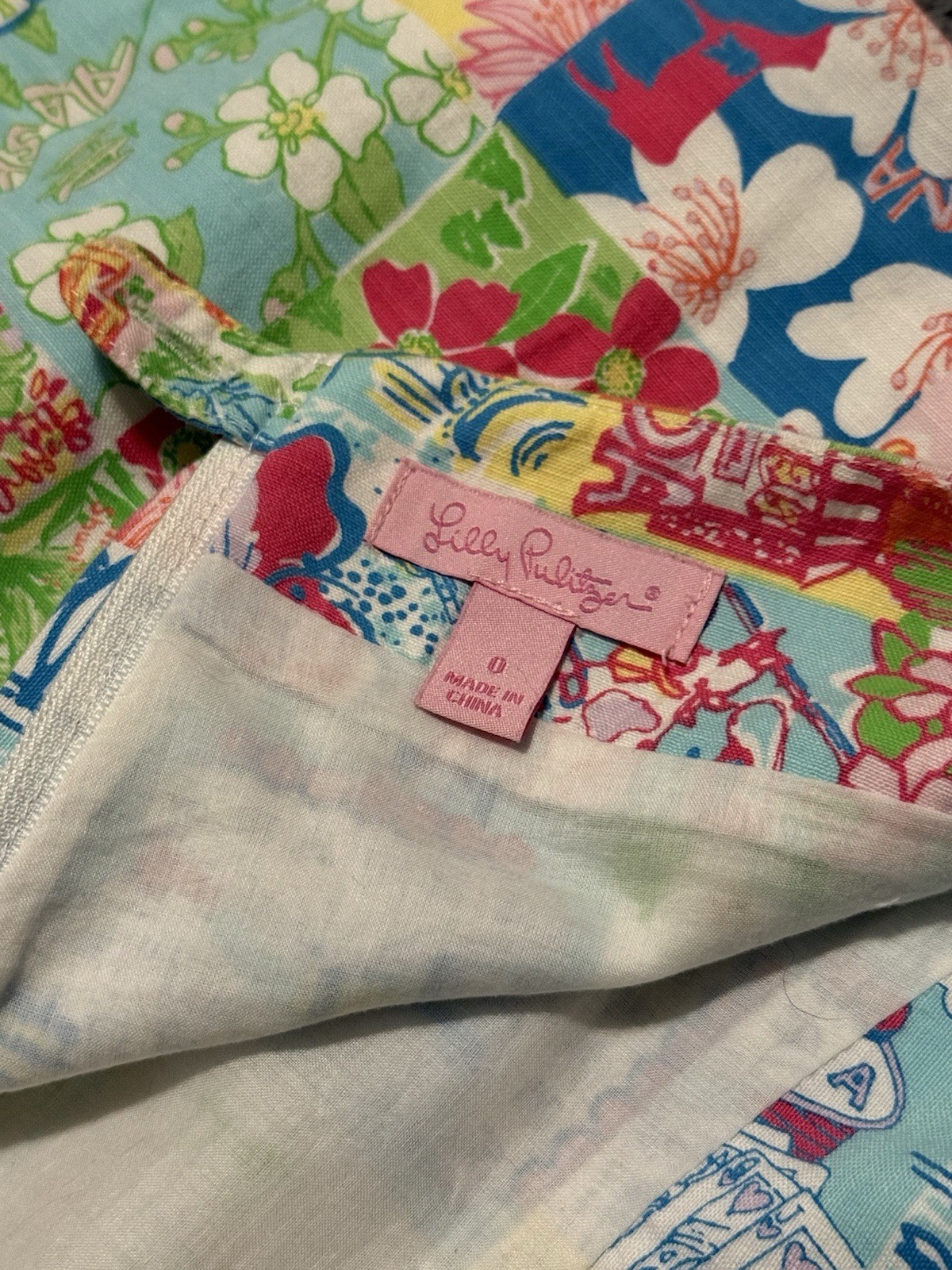 Lilly Pulitzer Multicolor Floral Patchwork Skirt … - image 3