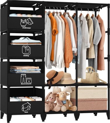 Portable Closet, Easy Assembly, Large Capacity Wardrobe Closet, Sturdy