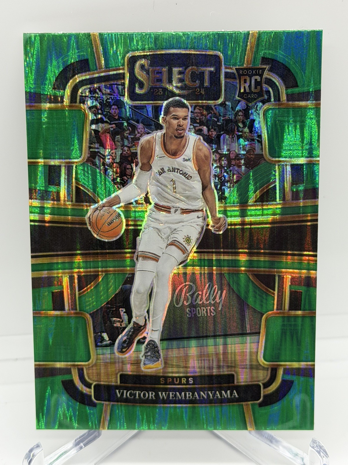 VICTOR WEMBANYAMA 2023-24 SELECT CONCOURSE ROOKIE GREEN SHOCK PRIZM