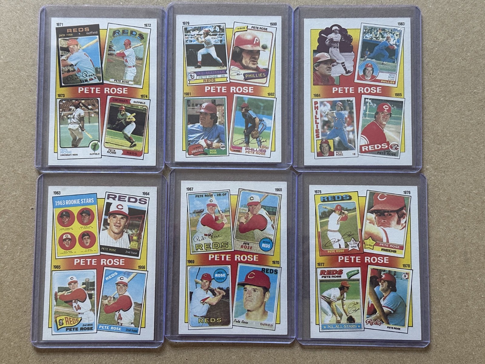 1986 Pete Rose Topps #2 #3 #4 #5 #6 #7 NM-MT++ EXCELLENT CARDS - FREE SHIPPING