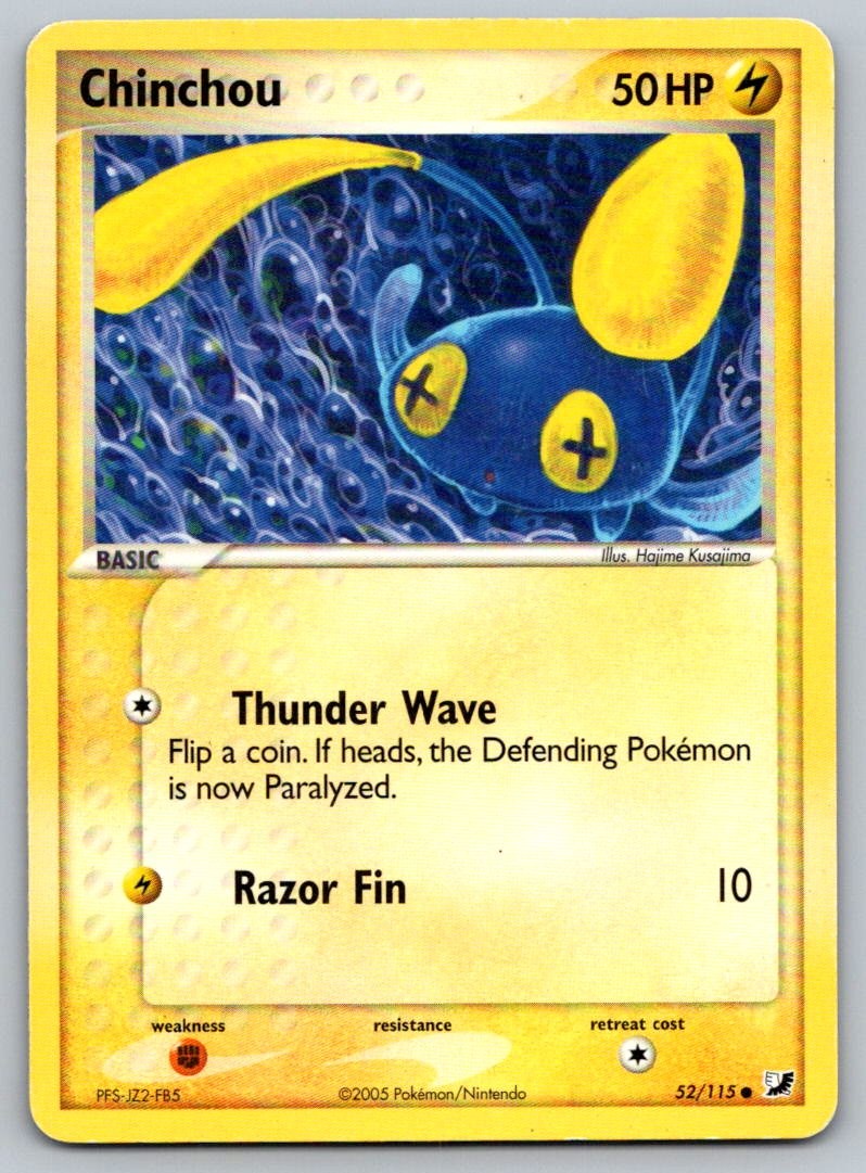 Pokemon Unseen Forces Chinchou Common 52/115 Lightly Played