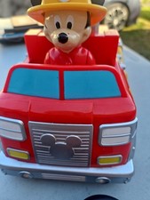 Mickey's Fire Dept. Engine 28 Mickey Mouse Fire Truck Toy With REMOTE 